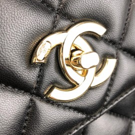 Chanel Trendy Coco Flapbag Black Gold Accessory