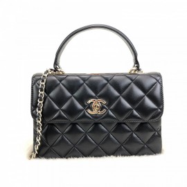 Chanel Trendy Coco Flapbag Black Gold Accessory