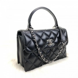 Chanel Trendy Coco Flapbag Black Silver Accessory