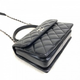 Chanel Trendy Coco Flapbag Black Silver Accessory