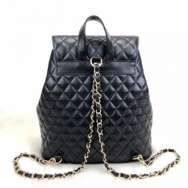 Chanel Vintage Backpack Capitone Gold