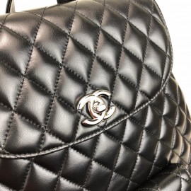 Chanel Vintage Backpack Capitone Silver