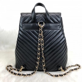 Chanel Vintage Backpack Chevron Gold