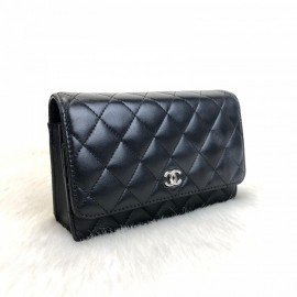 Chanel Woc Classic Black Silver