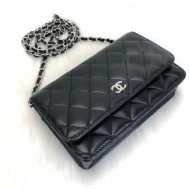 Chanel Woc Classic Black Silver