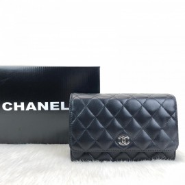 Chanel Woc Classic Black Silver