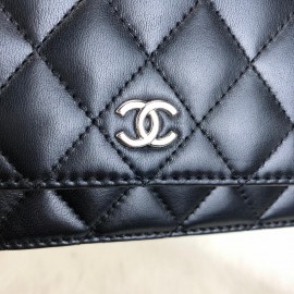 Chanel Woc Classic Black Silver