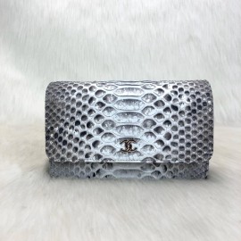 Chanel (woc) Match Classic Python Black Silver