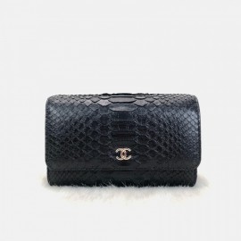 Chanel (woc) Match Classic Python Naturel Gold