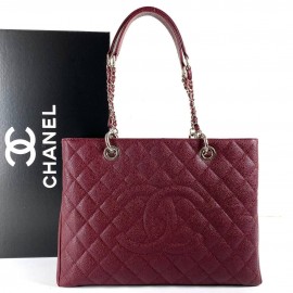 Chanel Shopping Caviar Claret