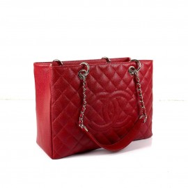 Chanel Shopping Caviar Red