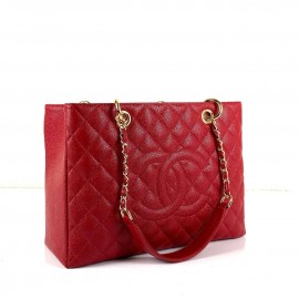 Chanel Shopping Caviar Red