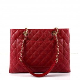 Chanel Shopping Caviar Red