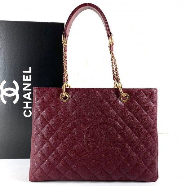 Chanel Shopping Caviar Claret