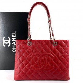 Chanel Shopping Caviar Red