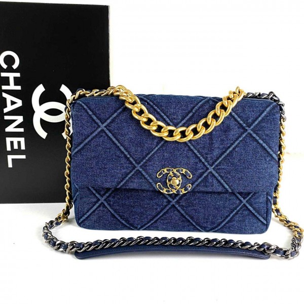 Chanel 19 Large Flap-Denim Bag 2