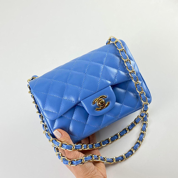 Chanel Mini Flap bag 1,55 Blue