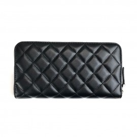 Chanel Zippy Wallet Black Frame