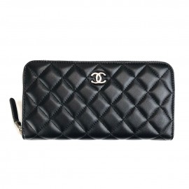 Chanel Zippy Wallet Black Frame