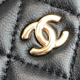 Chanel Zippy Wallet Black Frame