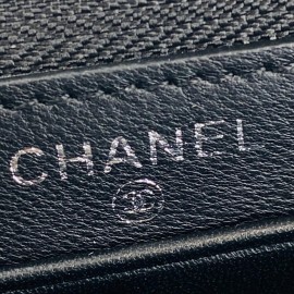 Chanel Zippy Wallet Black Frame