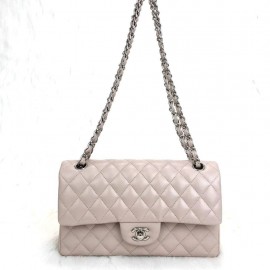 Chanel Classic Flap Bag 2.55 medium size silver