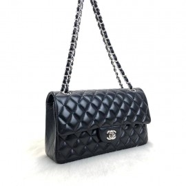 Chanel Classic Flap Bag 2.55 medium size silver