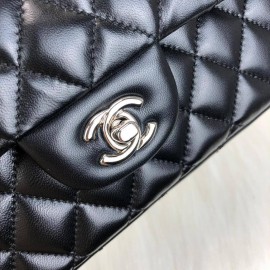 Chanel Classic Flap Bag 2.55 medium size silver