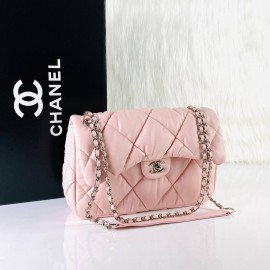 Chanel Jumbo Chesterfield Puffer Flap Bag Silver