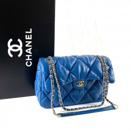 Chanel Jumbo Chesterfield Puffer Flap Bag Gold