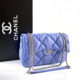 Chanel Jumbo Chesterfield Puffer Flap Bag Gold