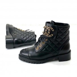 Chanel 19 Lace-Up Ankle Boots