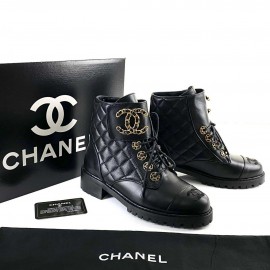 Chanel 19 Lace-Up Ankle Boots