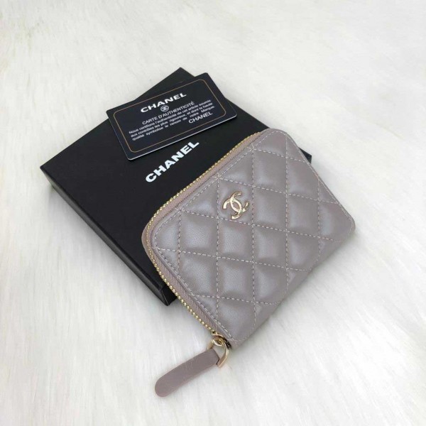 Chanel Mini Zippy Wallet Grey