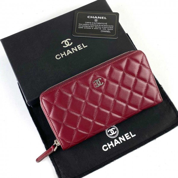 Chanel Zippy Wallet 19.5x10 Red