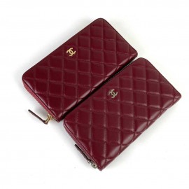 Chanel Zippy Wallet 19.5x10 Red