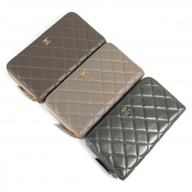 Chanel Zippy Wallet 19.5x10 silver