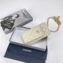 Chanel Compact Double Pouch With Chain phone case 