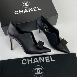 Chanel Coco Pumps 100% genuine leather heeled women's shoes 