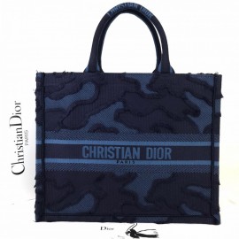 Christian Dior Book Tote Obliqu Bag Blue Special