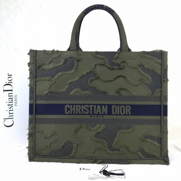 Christian Dior Book Tote Obliqu Bag Green Special