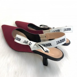 Christian Dior J\'adior Slingback Claret Red