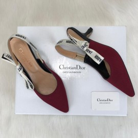 Christian Dior J\'adior Slingback Claret Red