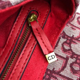 Christian Dior Oblique Saddle Bag Red