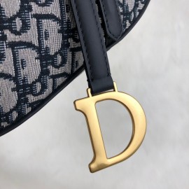 Christian Dior Oblique Saddle Bag Black