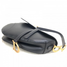 Christian Dior Saddle Calfskin Black