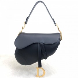 Christian Dior Saddle Calfskin Black