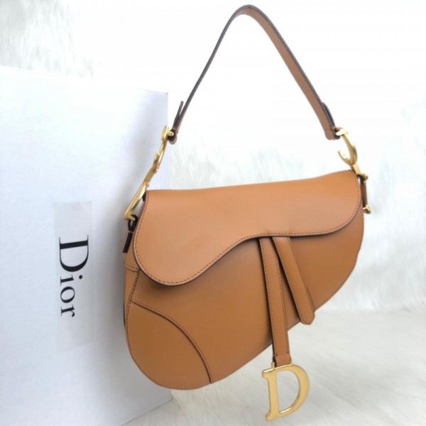 Christian Dior Saddle Calfskin Tan Color