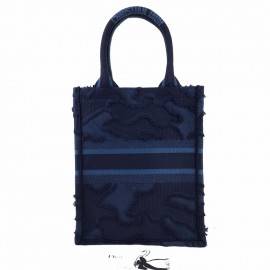 Christian Dior Vertical Book Tote Blue Limited