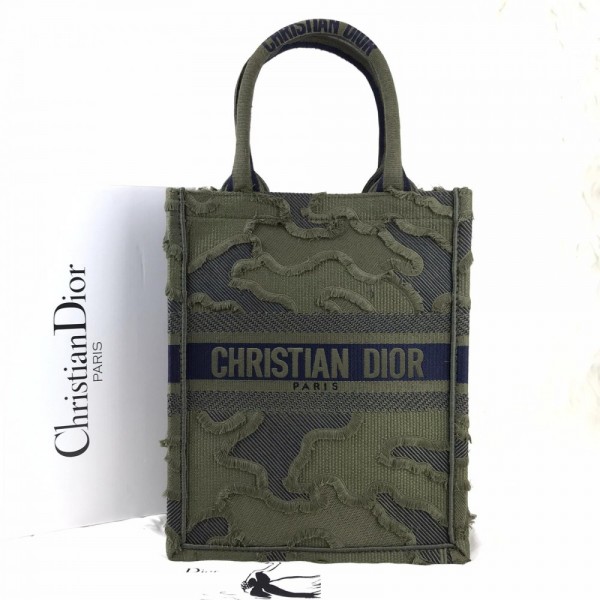 Christian Dior Vertical Book Tote Green Limited